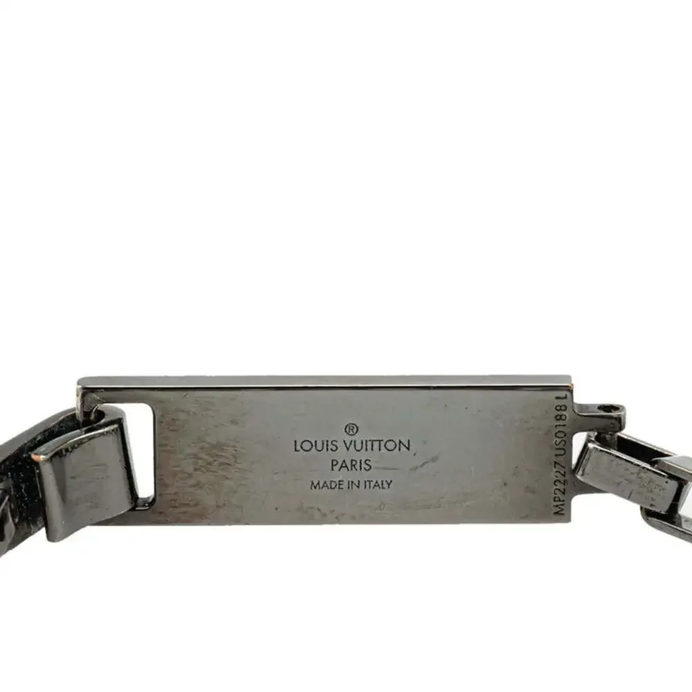 LOUIS VUITTON Silver Damier Charm Bracelet